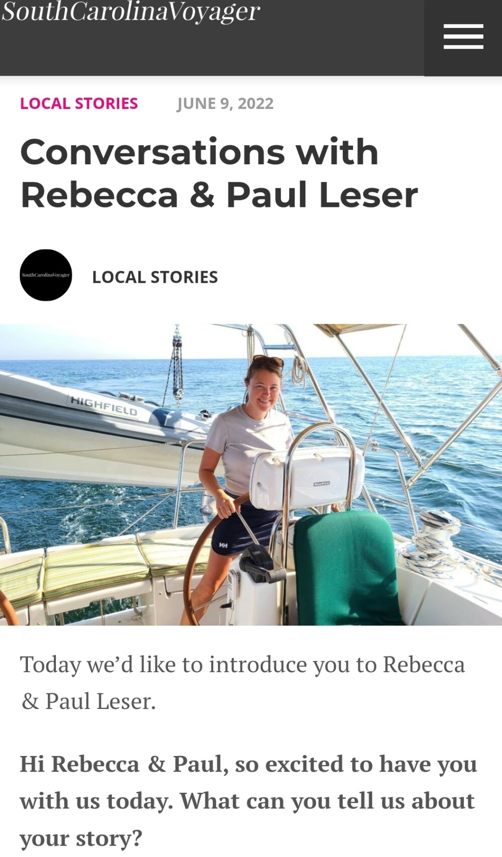 Our First News&nbsp;Interview!