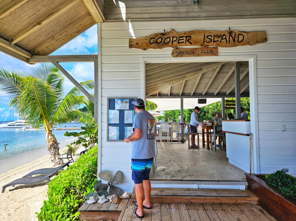 The restaurant at Cooper Island Beach Club